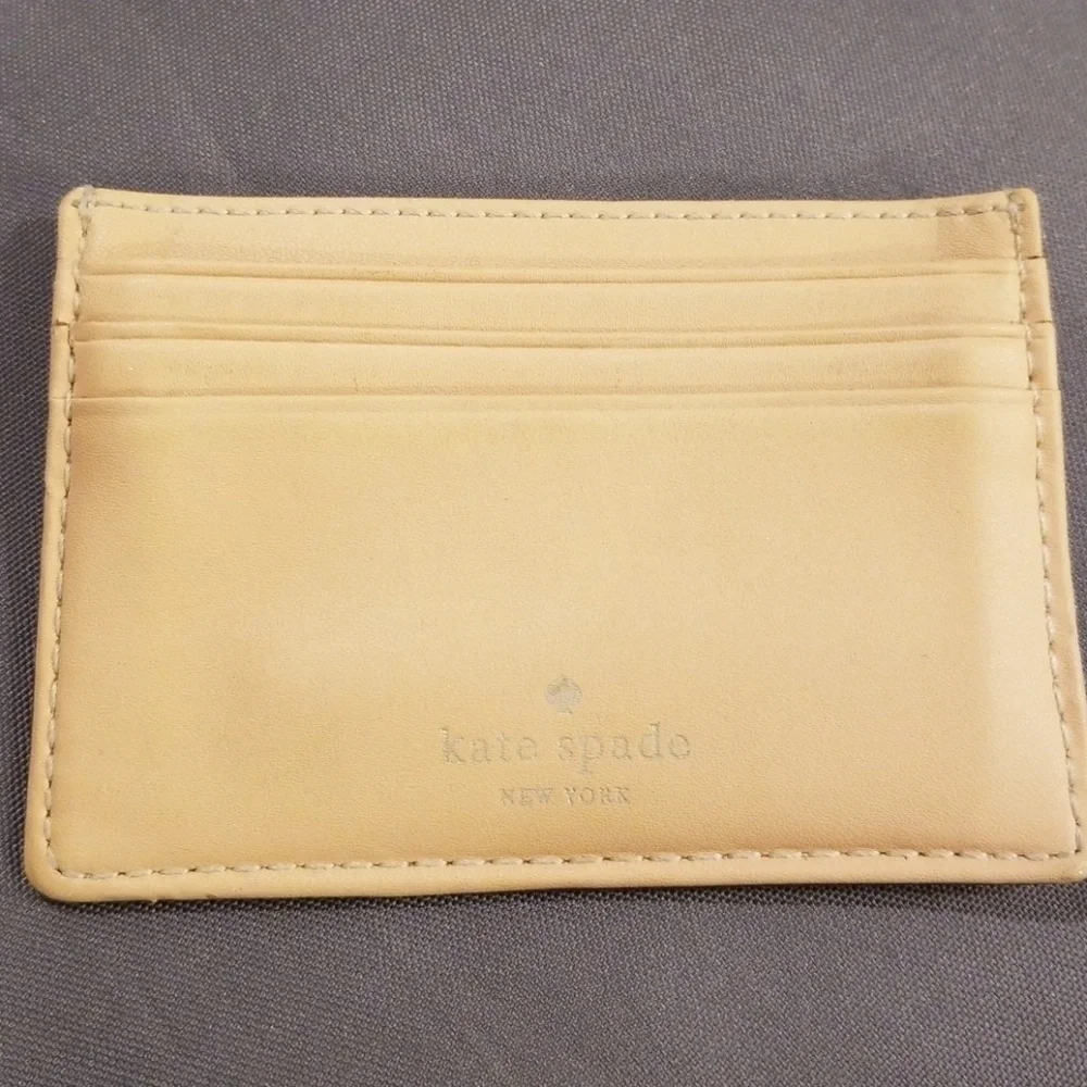 💕Kate Spade💕 Hot Pink and Tan Card Wallet